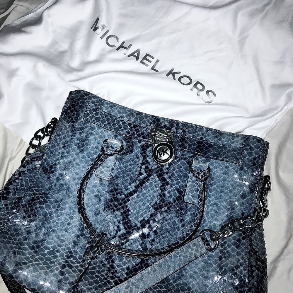 Michael Kors Denim Blue Leather Purse